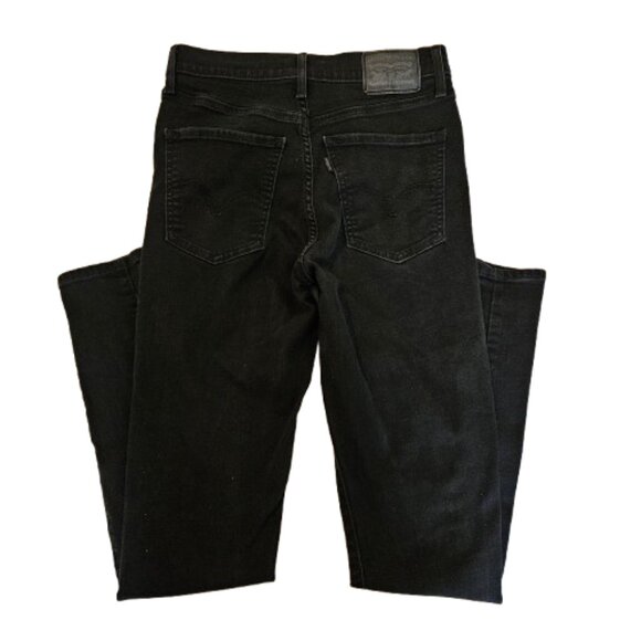 Women's Levi's Mile High Waisted New Moon Black Super Skinny Jeans 28x30 (US 6) - Picture 3 of 8
